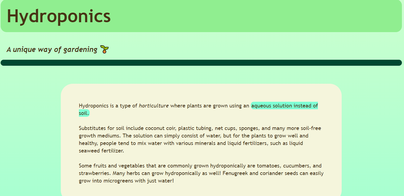 info hydroponic